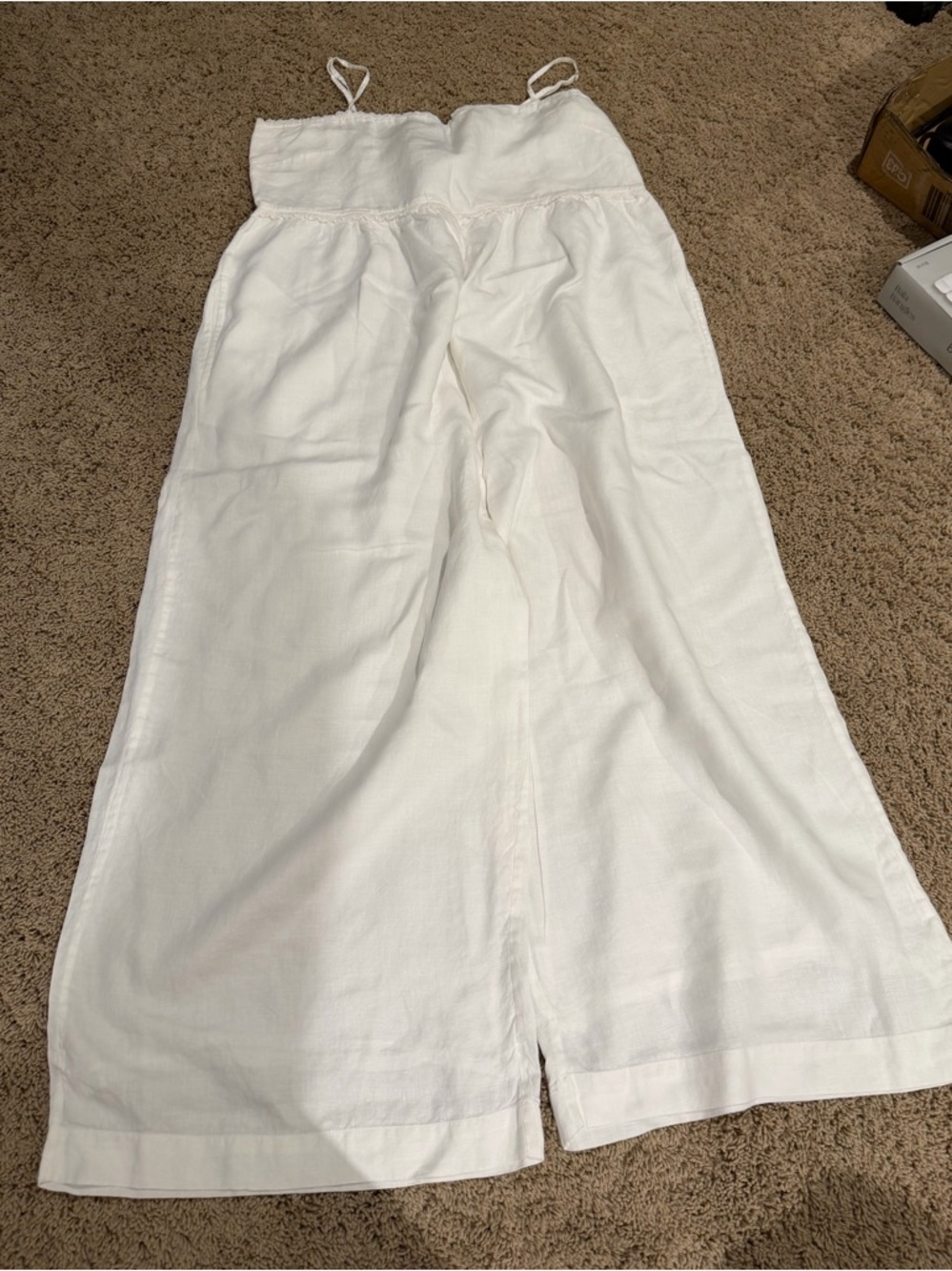 Roller rabbit white wide leg romper